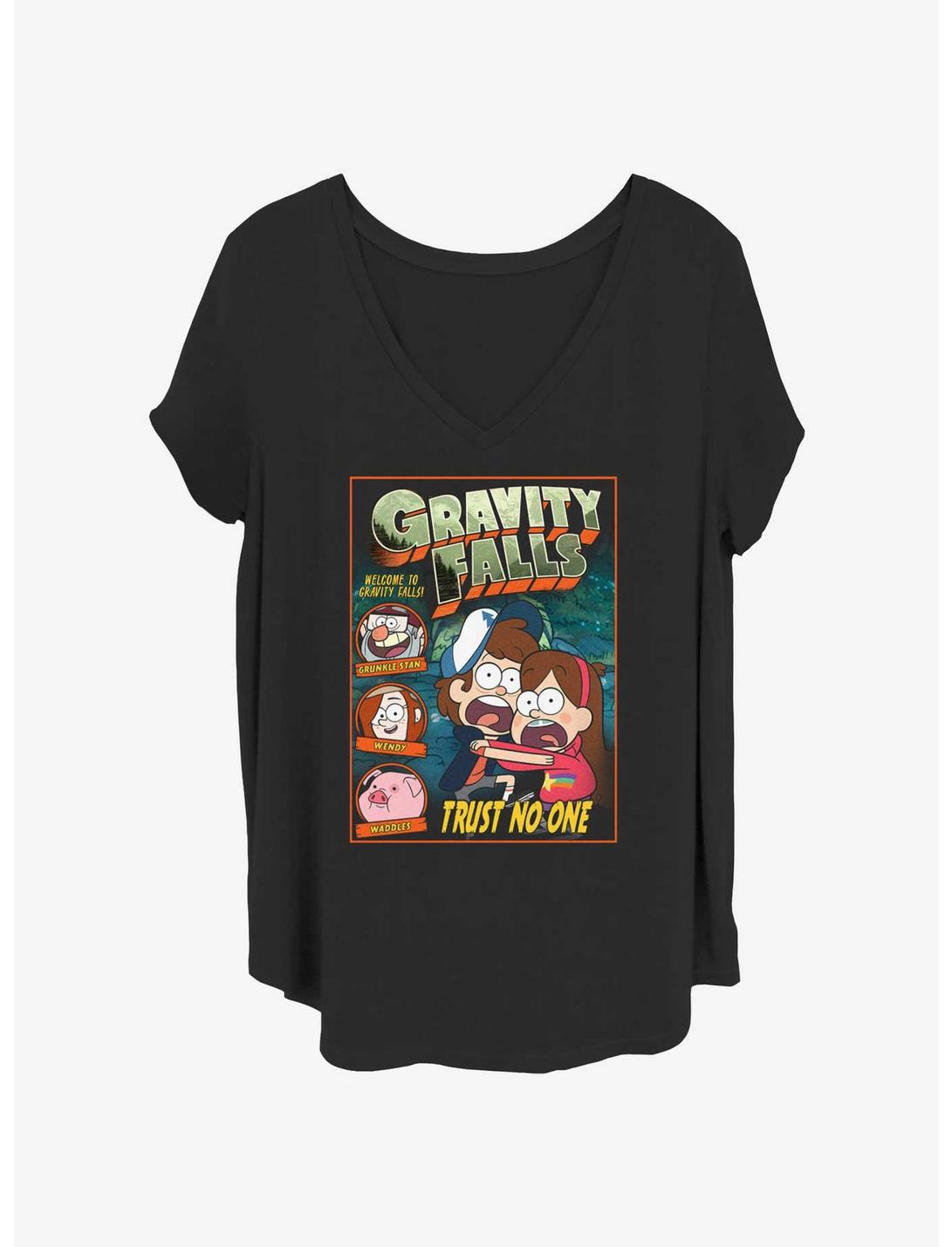 Disney Gravity Falls Comic Cover Girls T-Shirt Plus Size, BLACK, hi-res