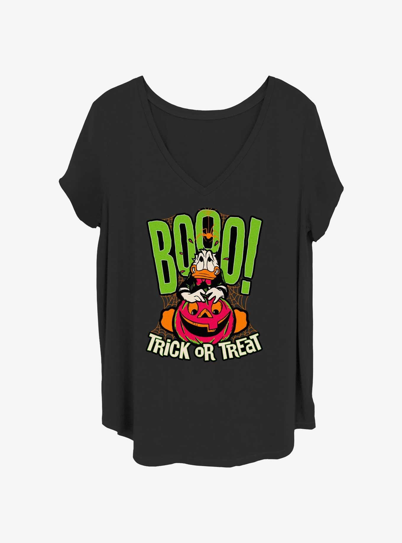 Disney100 Donald Duck Scared Girls T-Shirt Plus Size, BLACK, hi-res