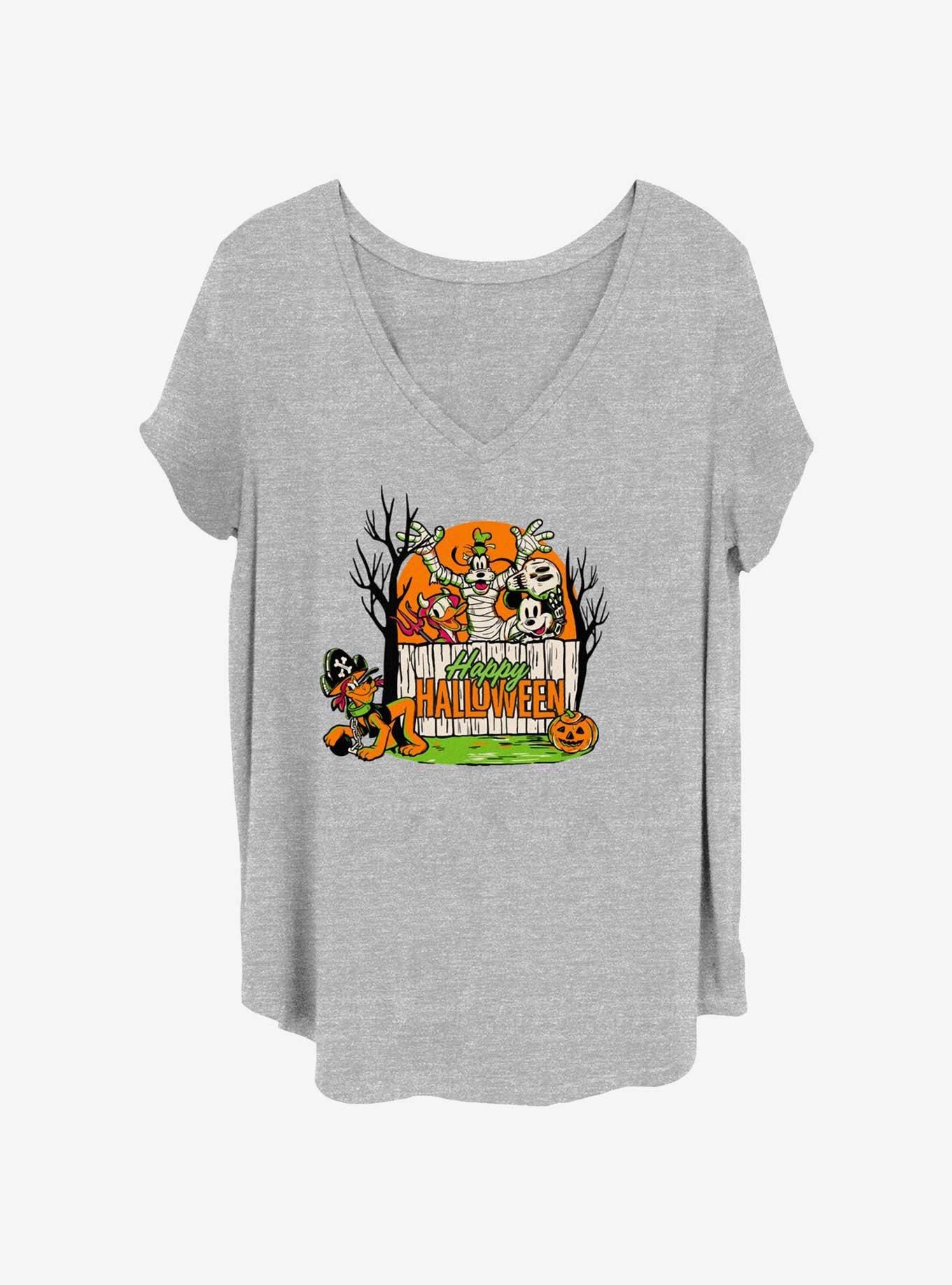 Disney100 Halloween Group Girls T-Shirt Plus Size, HEATHER GR, hi-res