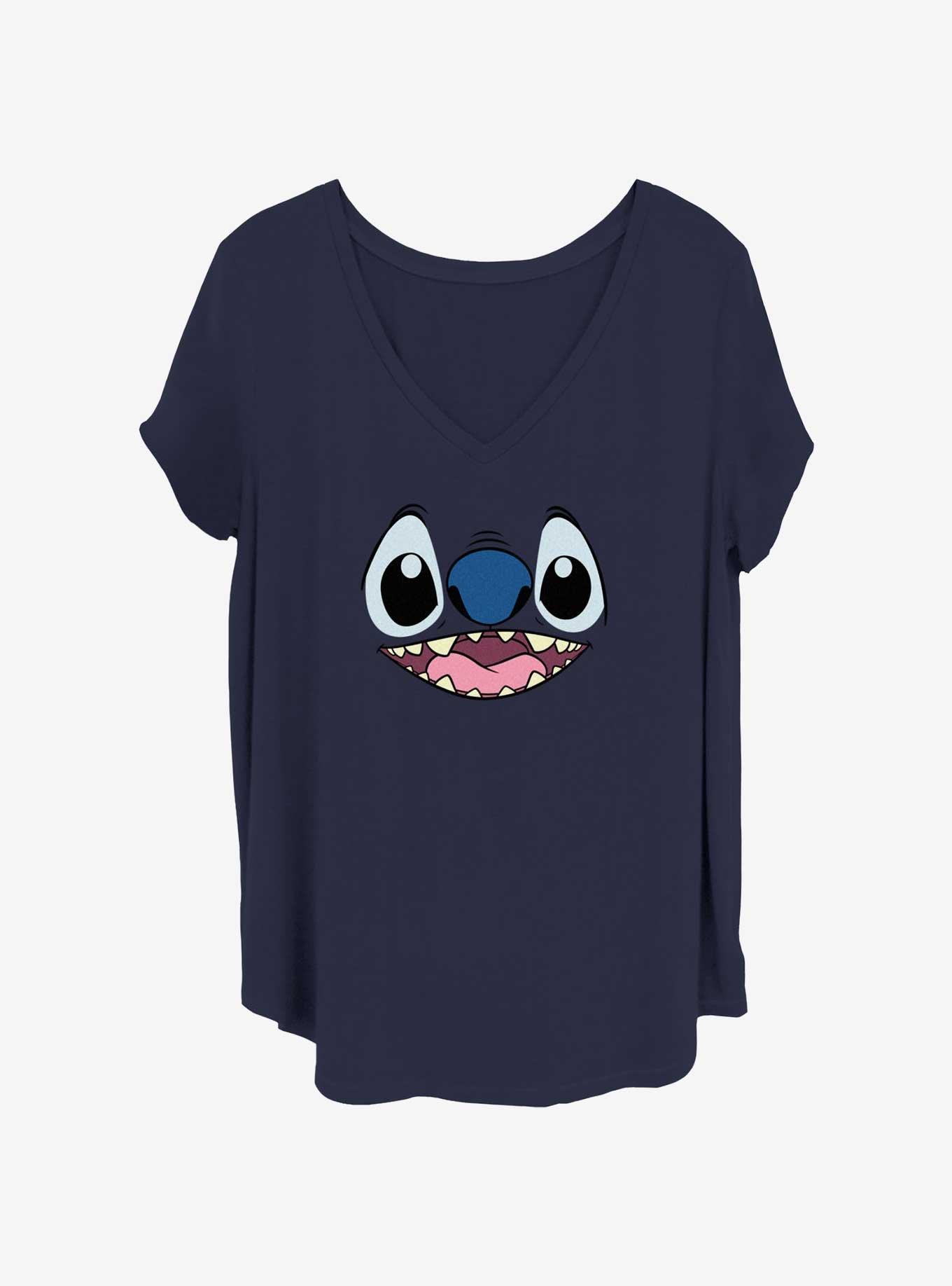 Disney Lilo & Stitch Big Face Girls T-Shirt Plus Size