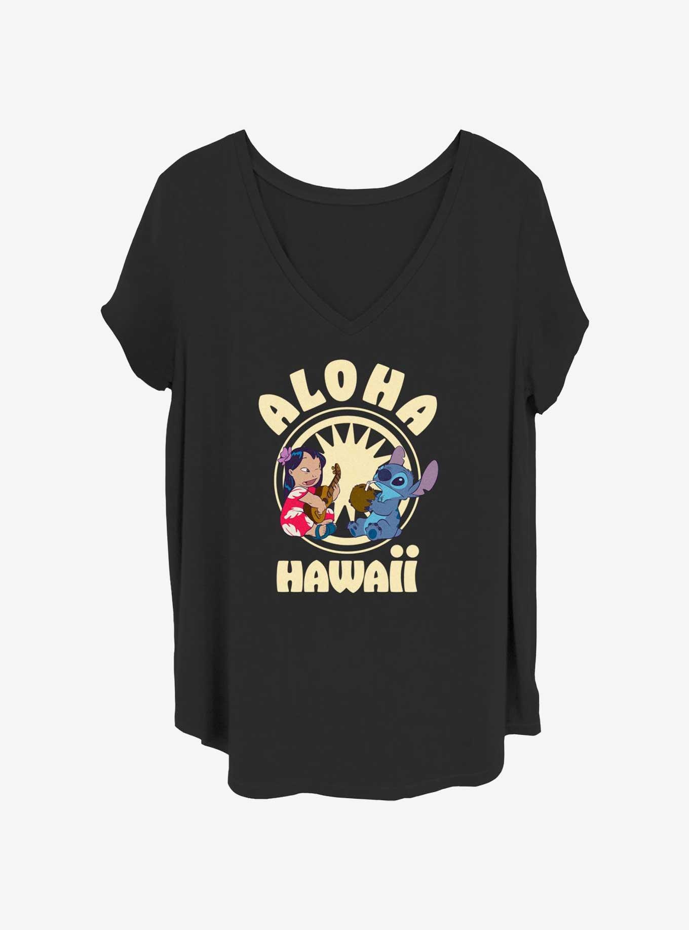 Disney Lilo & Stitch Aloha Hawaii Girls T-Shirt Plus Size, BLACK, hi-res