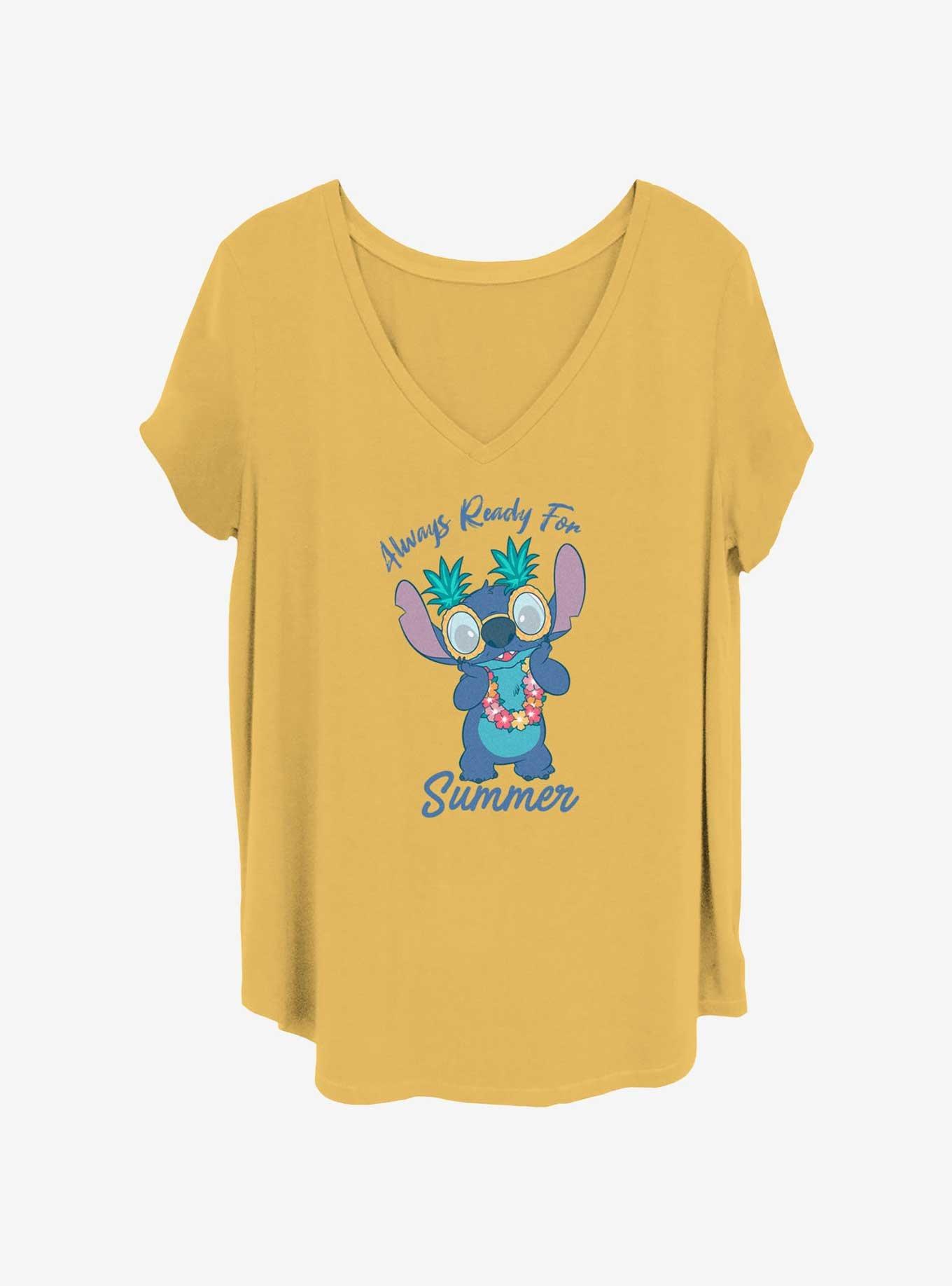 Disney Lilo & Stitch Always Ready For Summer Girls T-Shirt Plus