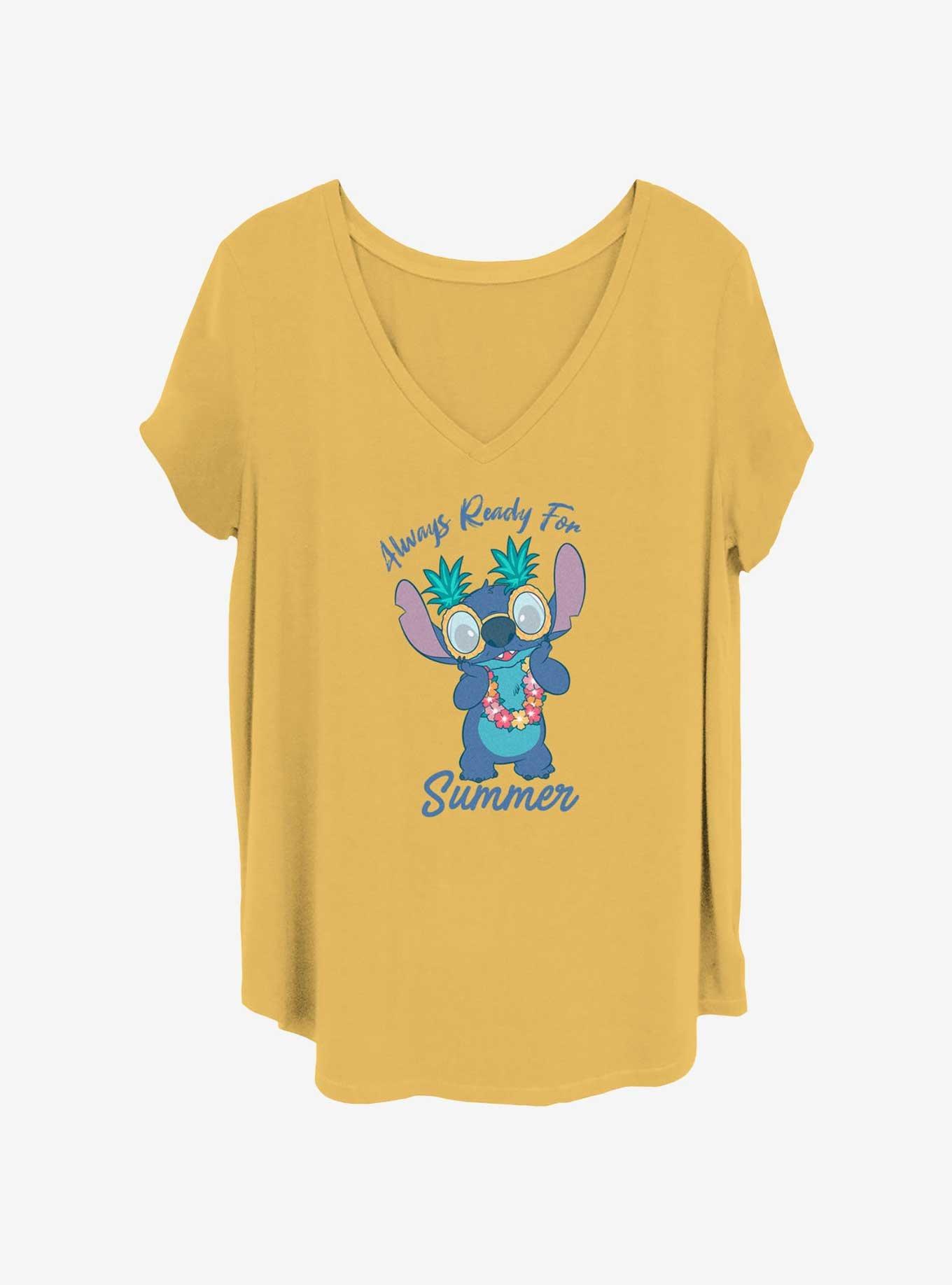Disney Lilo & Stitch Always Ready For Summer Girls T-Shirt Plus Size, , hi-res