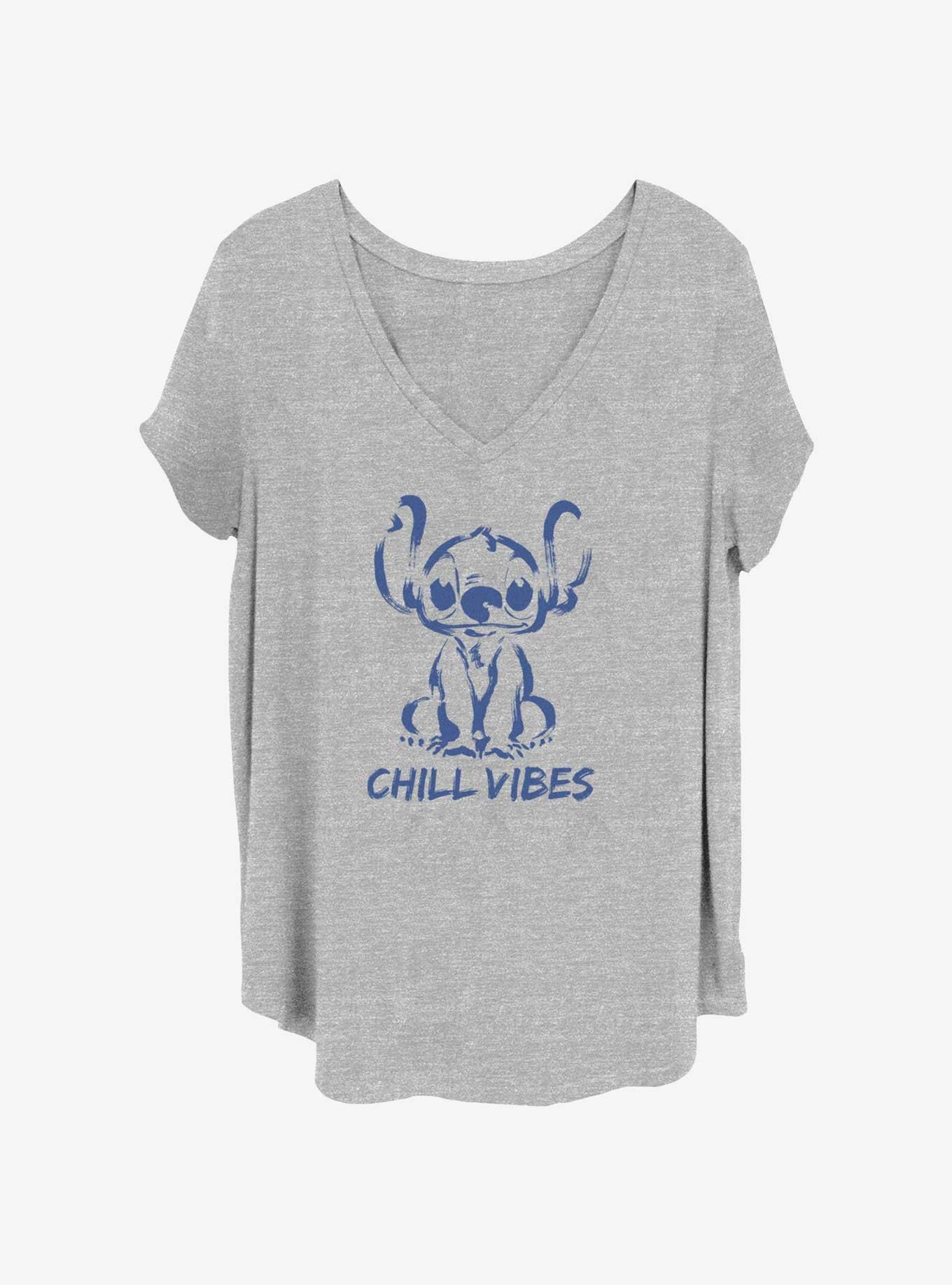 Disney Lilo & Stitch Chill Vibes Girls T-Shirt Plus Size, HEATHER GR, hi-res