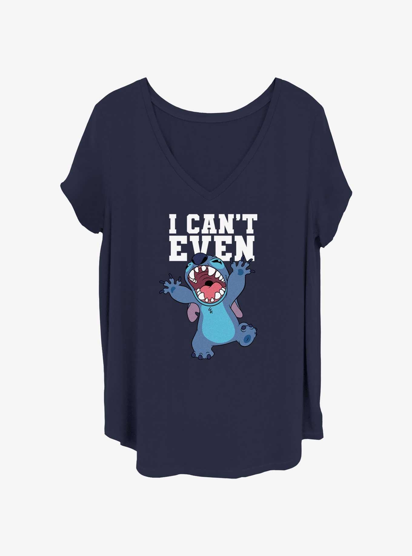 Disney Lilo & Stitch Can't Even Girls T-Shirt Plus Size, NAVY, hi-res