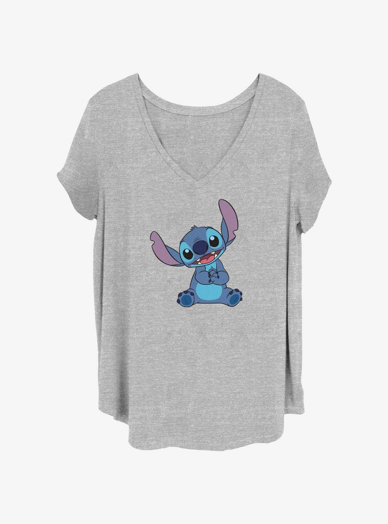 Disney Lilo & Stitch Cute Stitch Girls T-Shirt Plus Size, HEATHER GR, hi-res