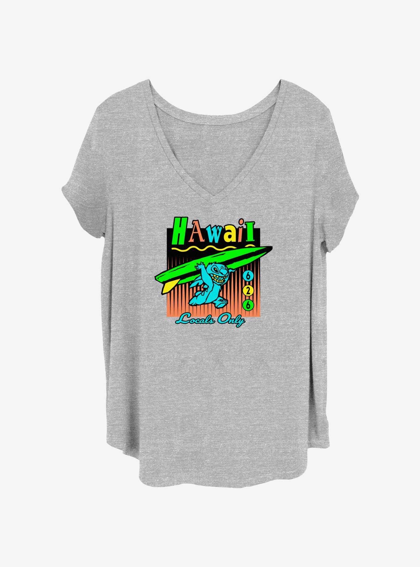 Disney Lilo & Stitch Surf Run Girls T-Shirt Plus Size, HEATHER GR, hi-res