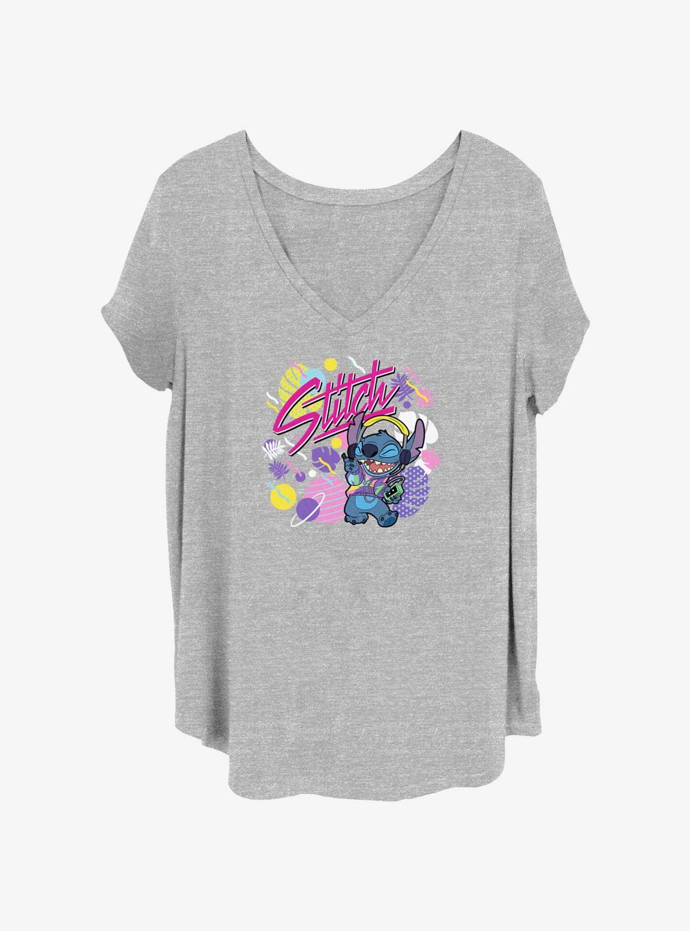 Disney Lilo & Stitch 90's Rock Girls T-Shirt Plus Size, HEATHER GR, hi-res