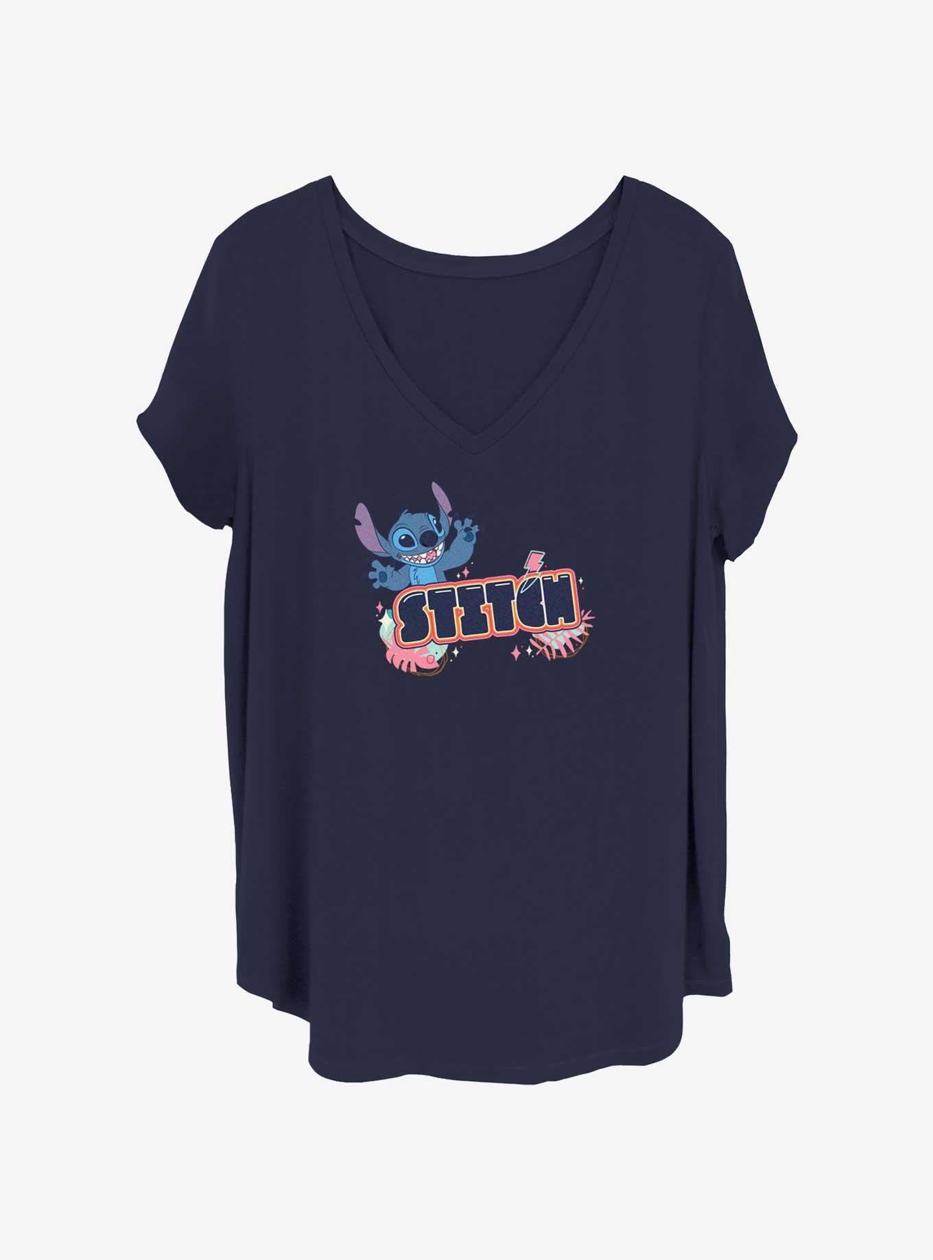 Disney Lilo & Stitch Bubble Text Girls T-Shirt Plus Size, , hi-res