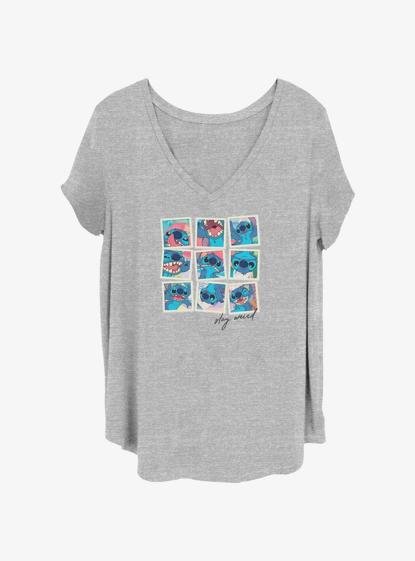 Disney Lilo & Stitch Stay Weird Stitch Grid Girls T-Shirt Plus Size