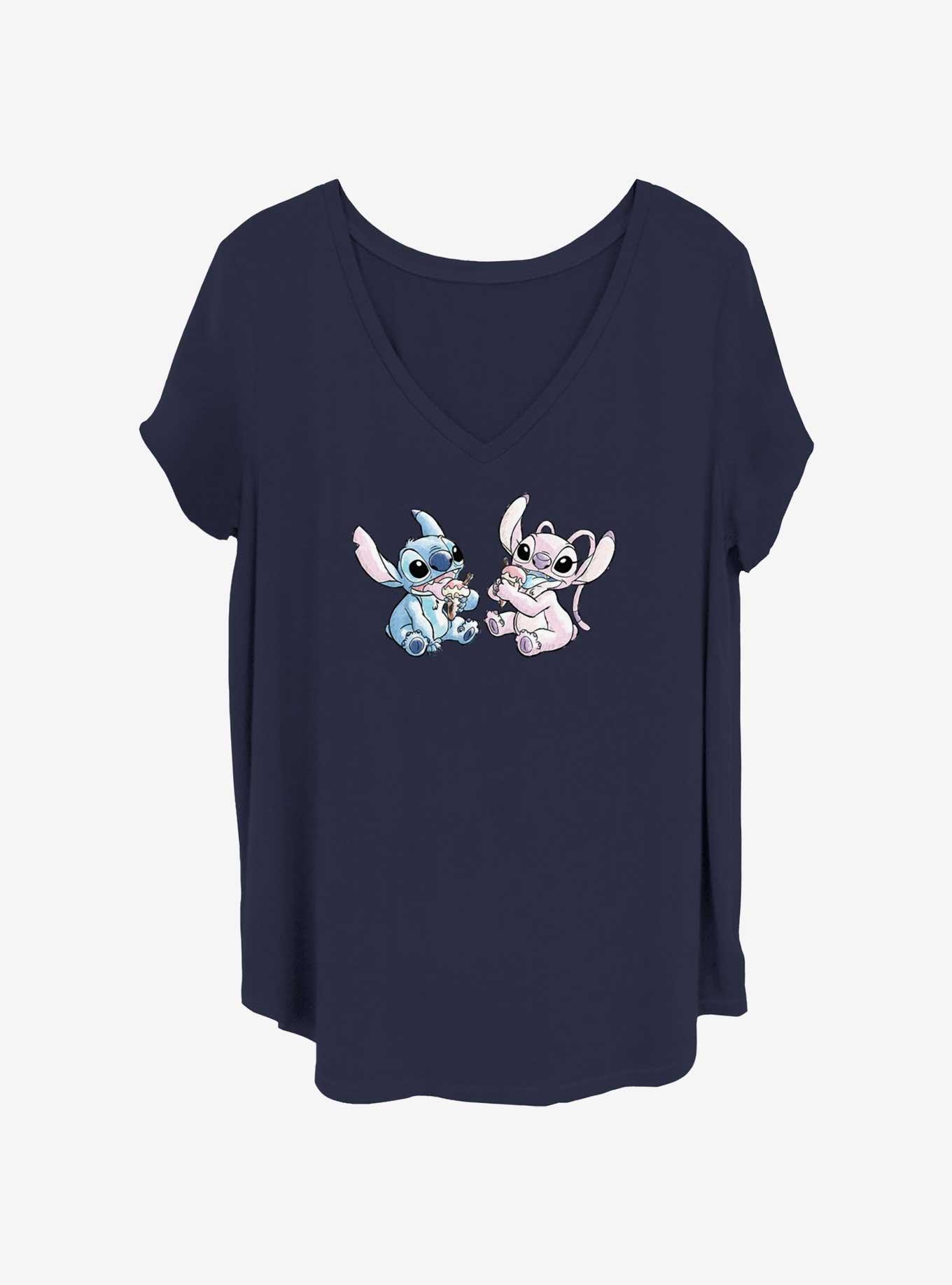 Disney Lilo & Stitch Stitch Angel Ice Cream Girls T-Shirt Plus Size, , hi-res