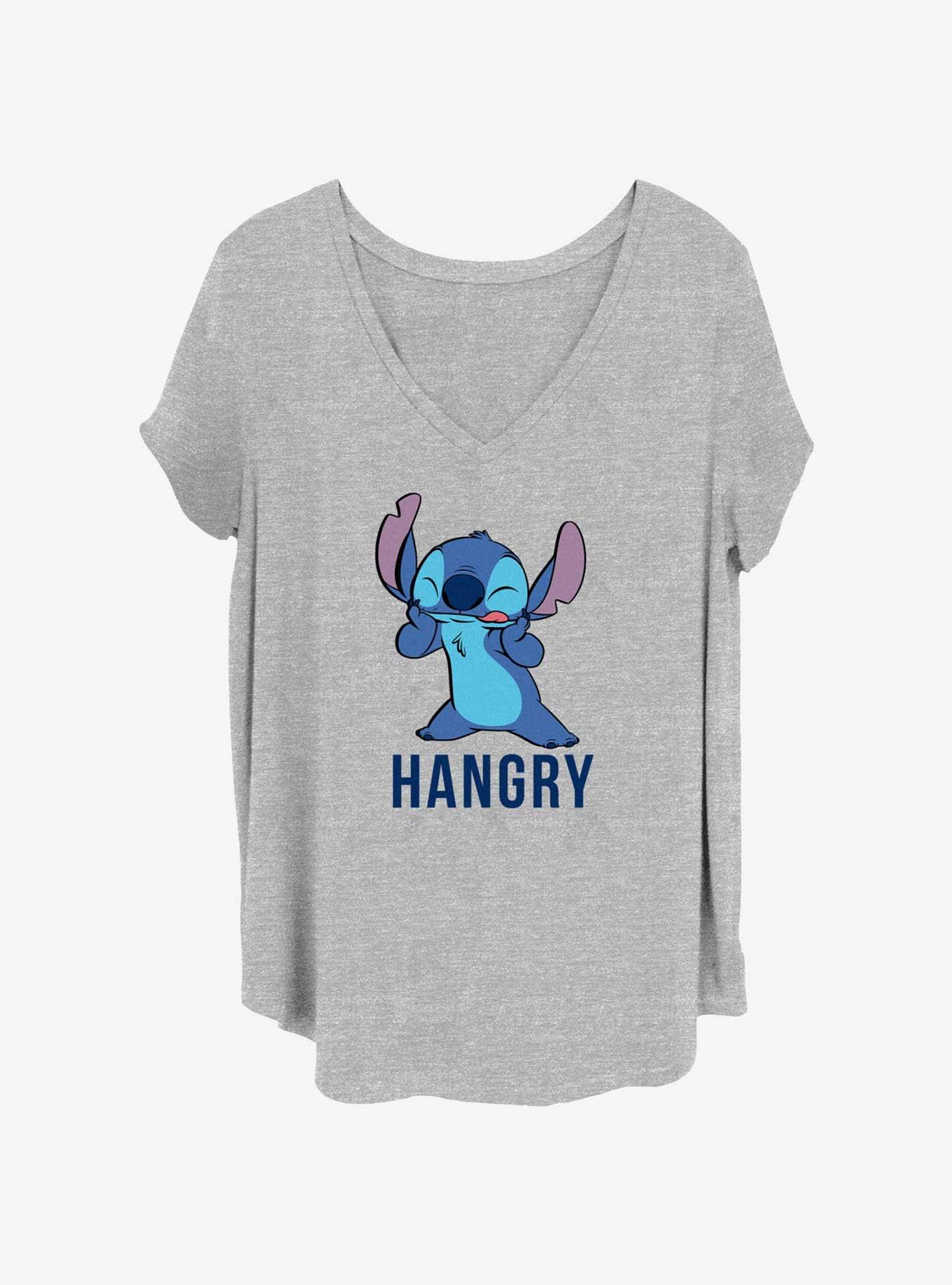 Disney Lilo & Stitch Hangry Smile Girls T-Shirt Plus Size, HEATHER GR, hi-res
