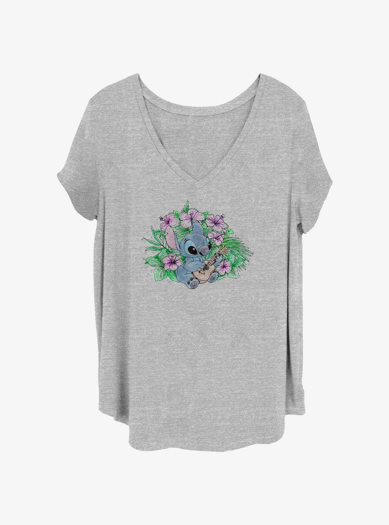 Disney Lilo & Stitch Sketchy Ukulele Girls T-Shirt Plus Size, , hi-res