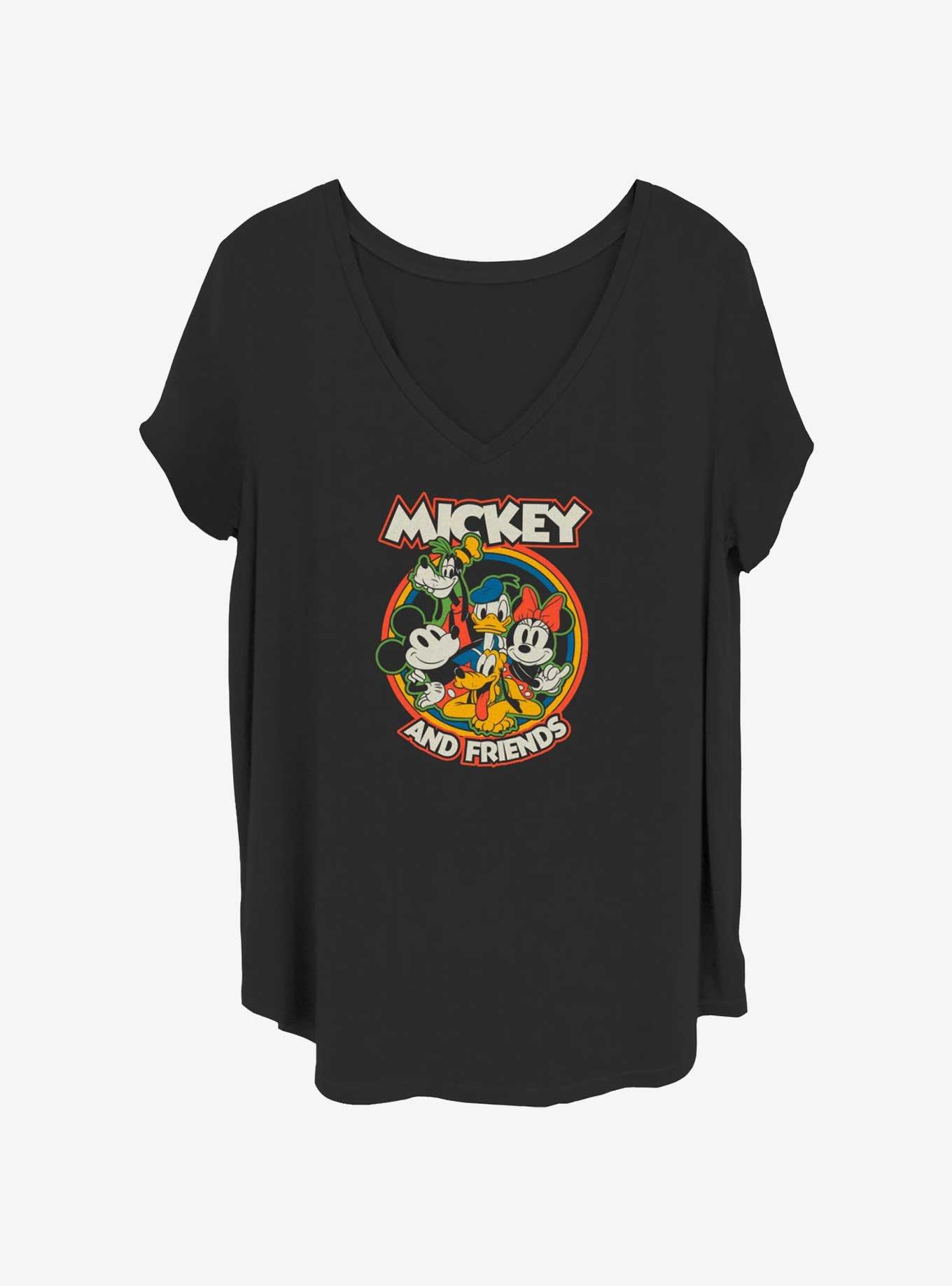 Disney Mickey Mouse & Friends Retro Roundup Girls T-Shirt Plus Size