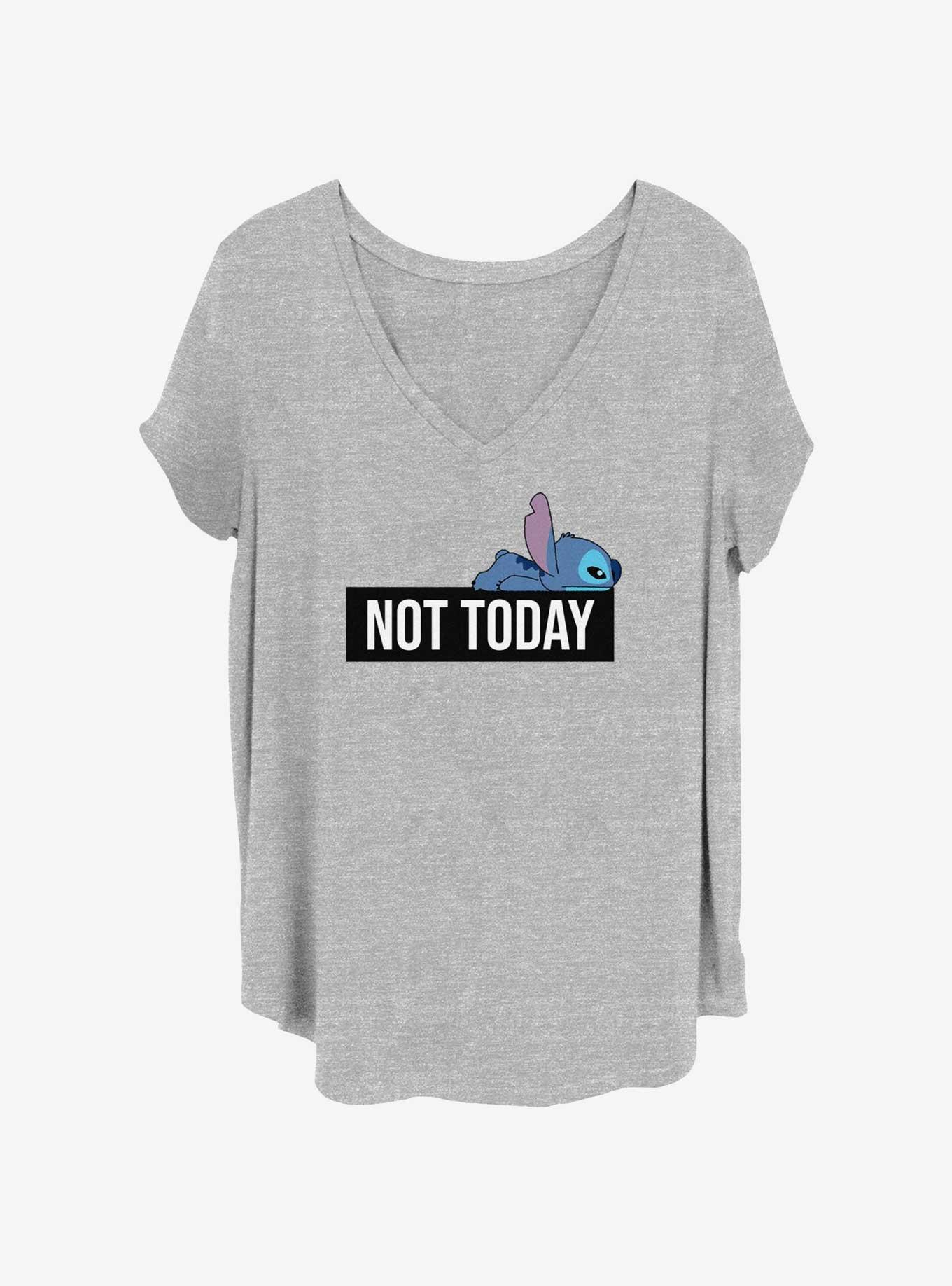 Disney Lilo & Stitch Not Today Girls T-Shirt Plus Size, HEATHER GR, hi-res