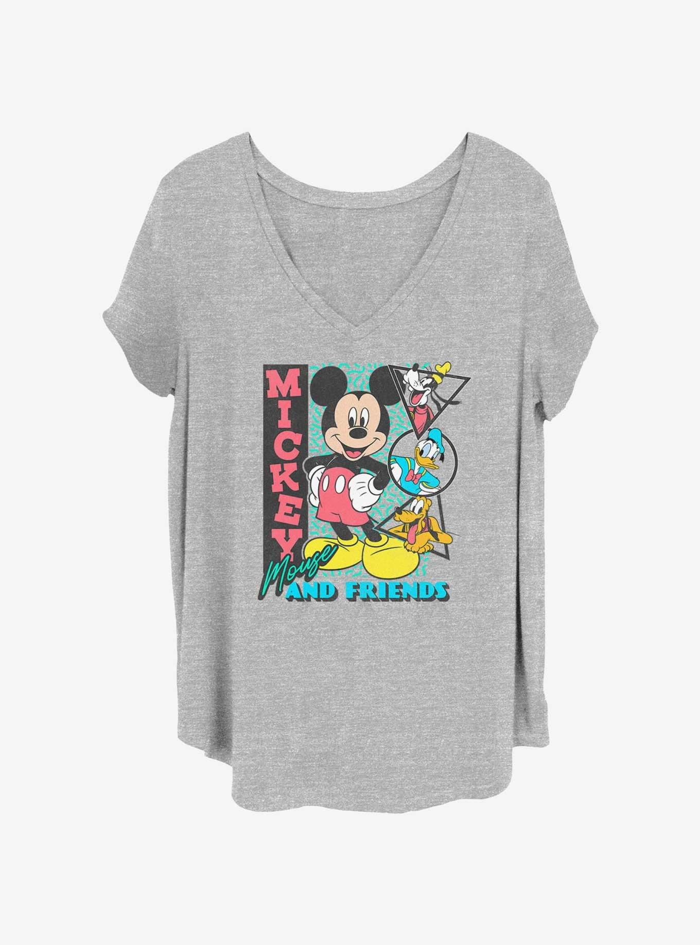 Disney Mickey Mouse Mickey Friend Shapes Girls T-Shirt Plus Size, HEATHER GR, hi-res