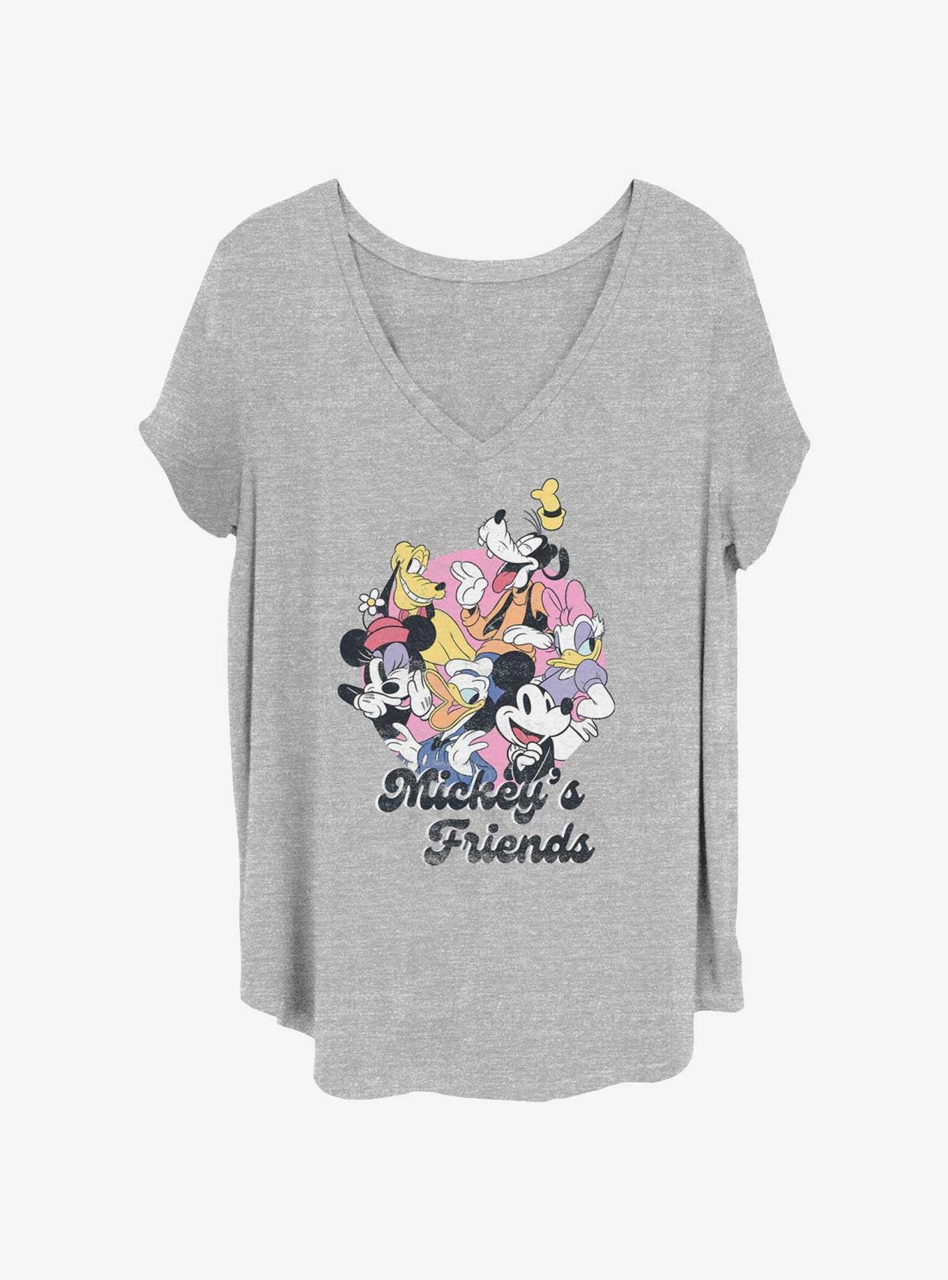 Disney Mickey Mouse Mickey's Friends Girls T-Shirt Plus Size, HEATHER GR, hi-res