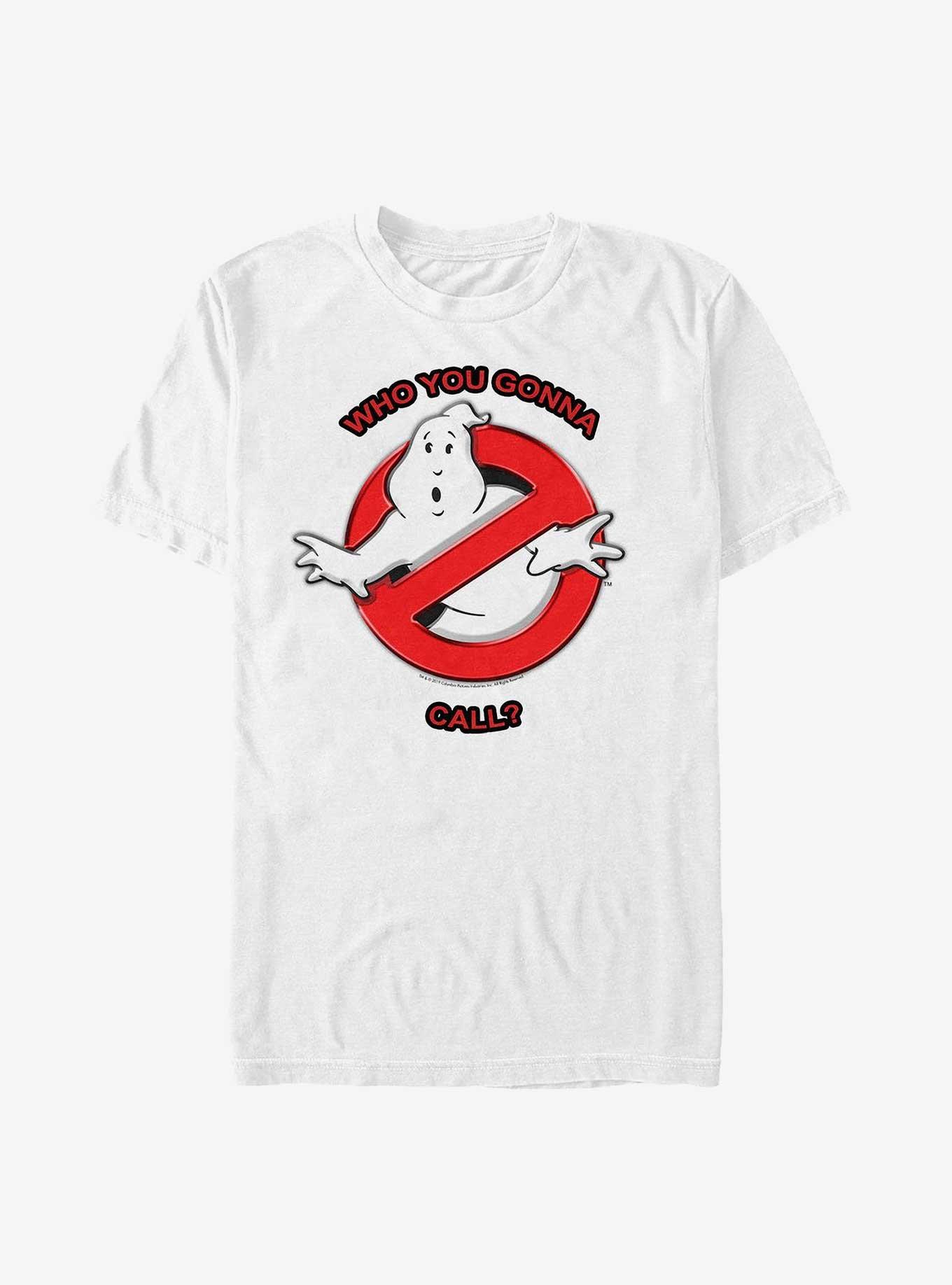 Ghostbusters Call Logo T-Shirt, WHITE, hi-res