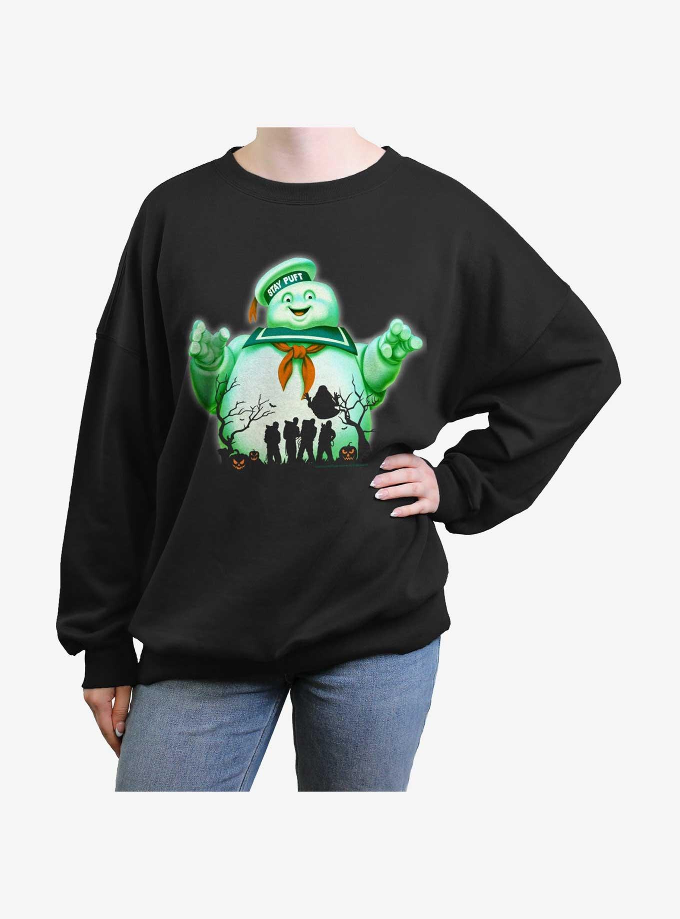 Ghostbusters Big Puft Halloween Girls Oversized Sweatshirt, BLACK, hi-res