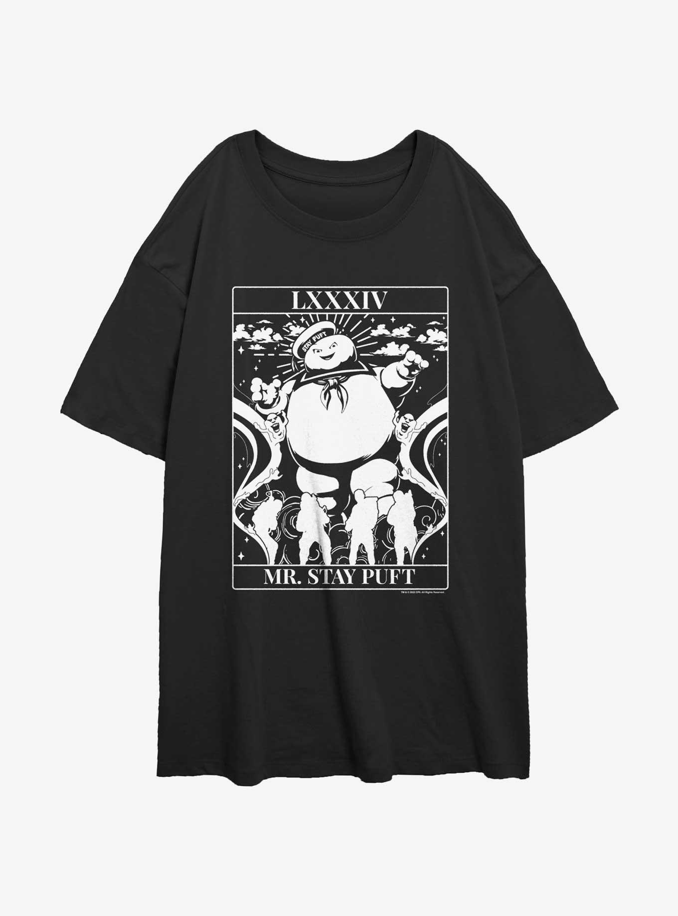 Ghostbusters Puft Tarot Girls Oversized T-Shirt, BLACK, hi-res