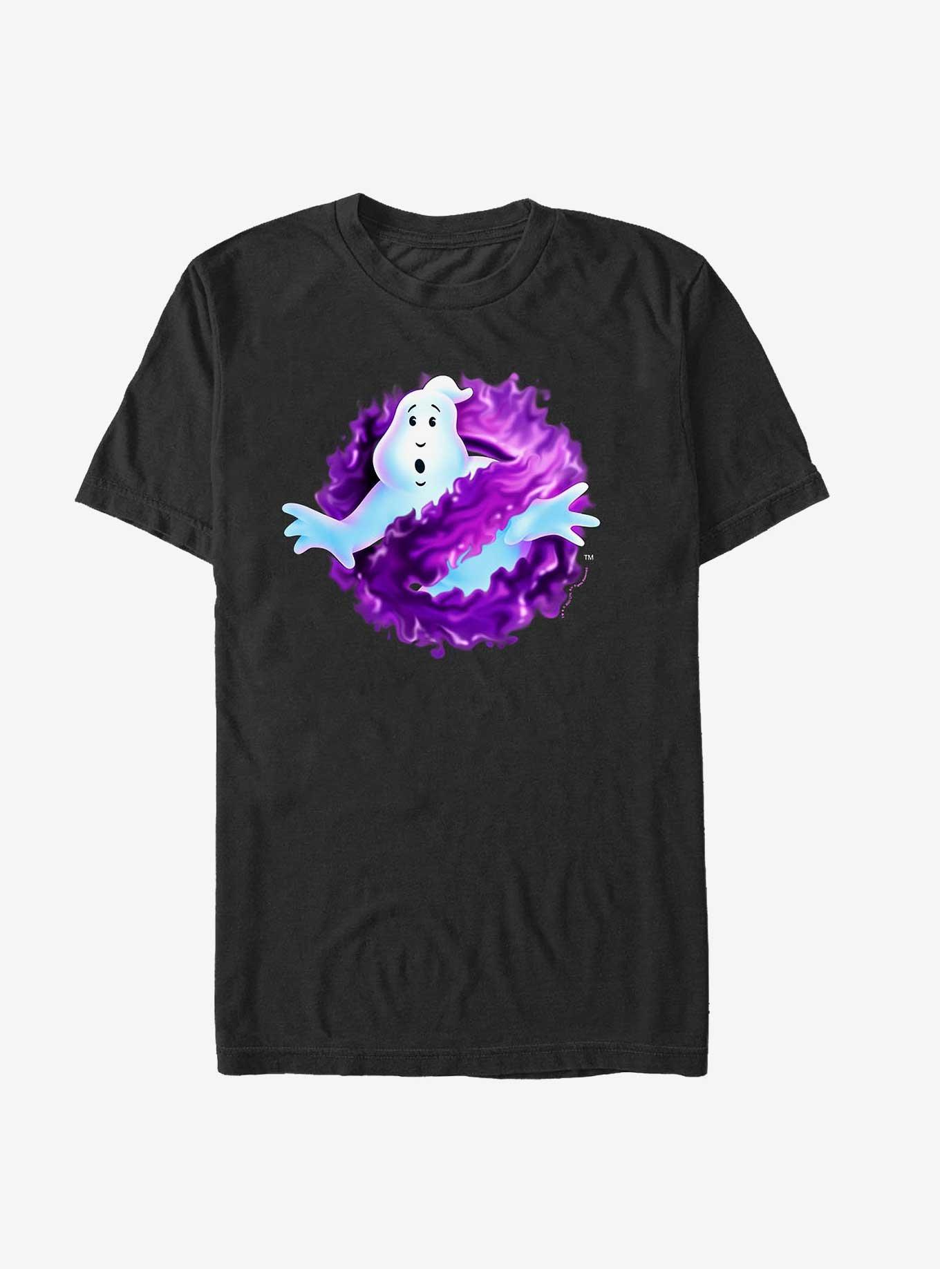 Ghostbusters Purple Ghost T-Shirt - BLACK