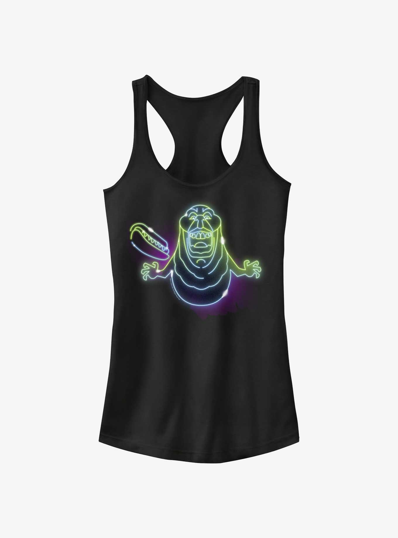 Ghostbusters: Frozen Empire Neon Lights Slimer Girls Tank, BLACK, hi-res