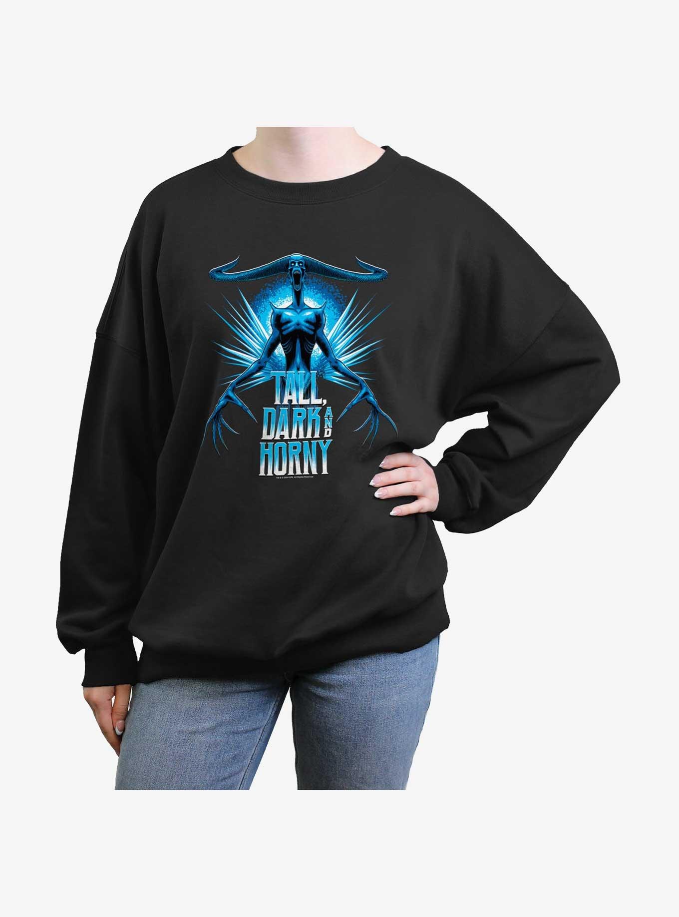 Ghostbusters: Frozen Empire Tall Dark And Horny Girls Oversized Sweatshirt, BLACK, hi-res