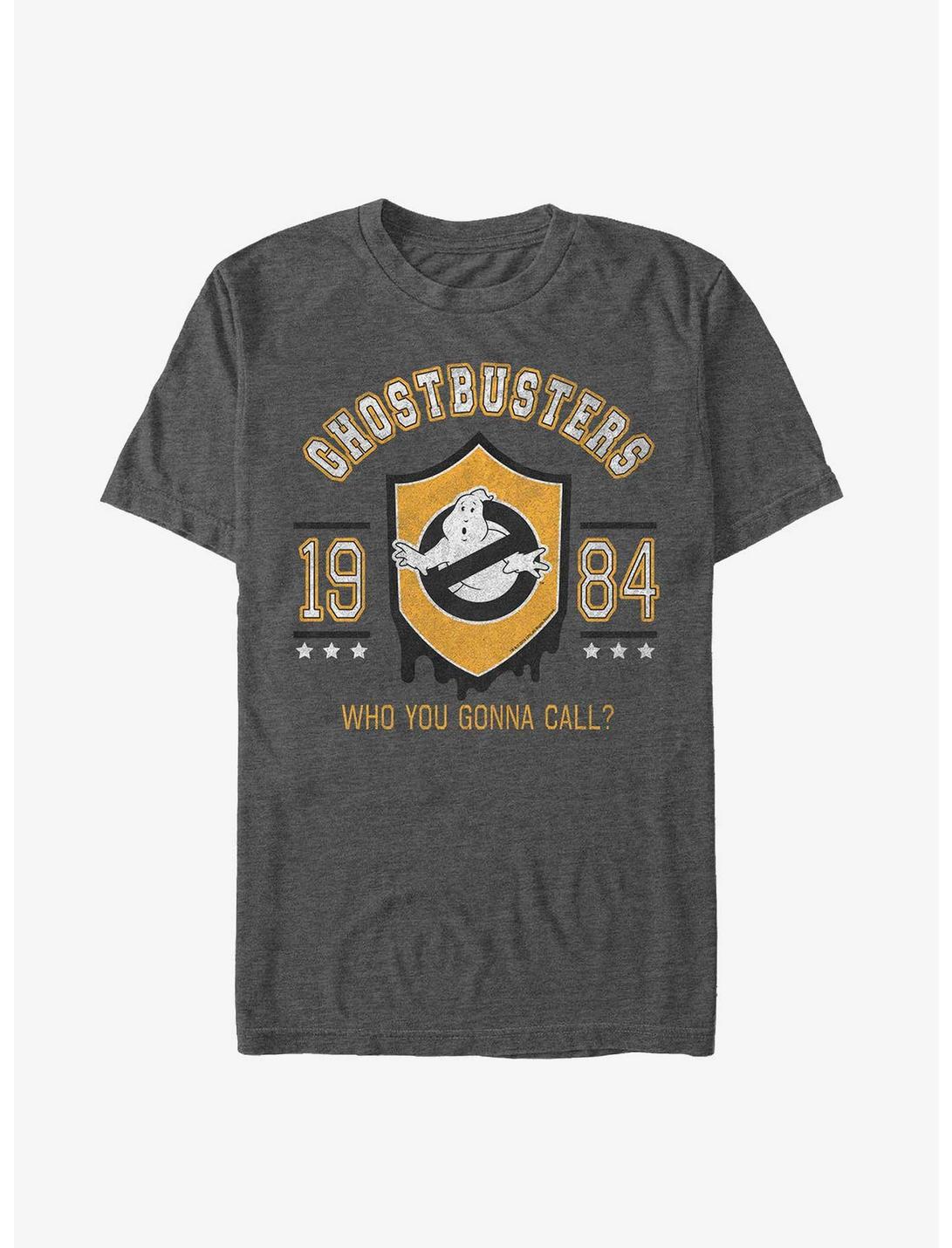 Ghostbusters Shield Collegiate T-Shirt, CHAR HTR, hi-res