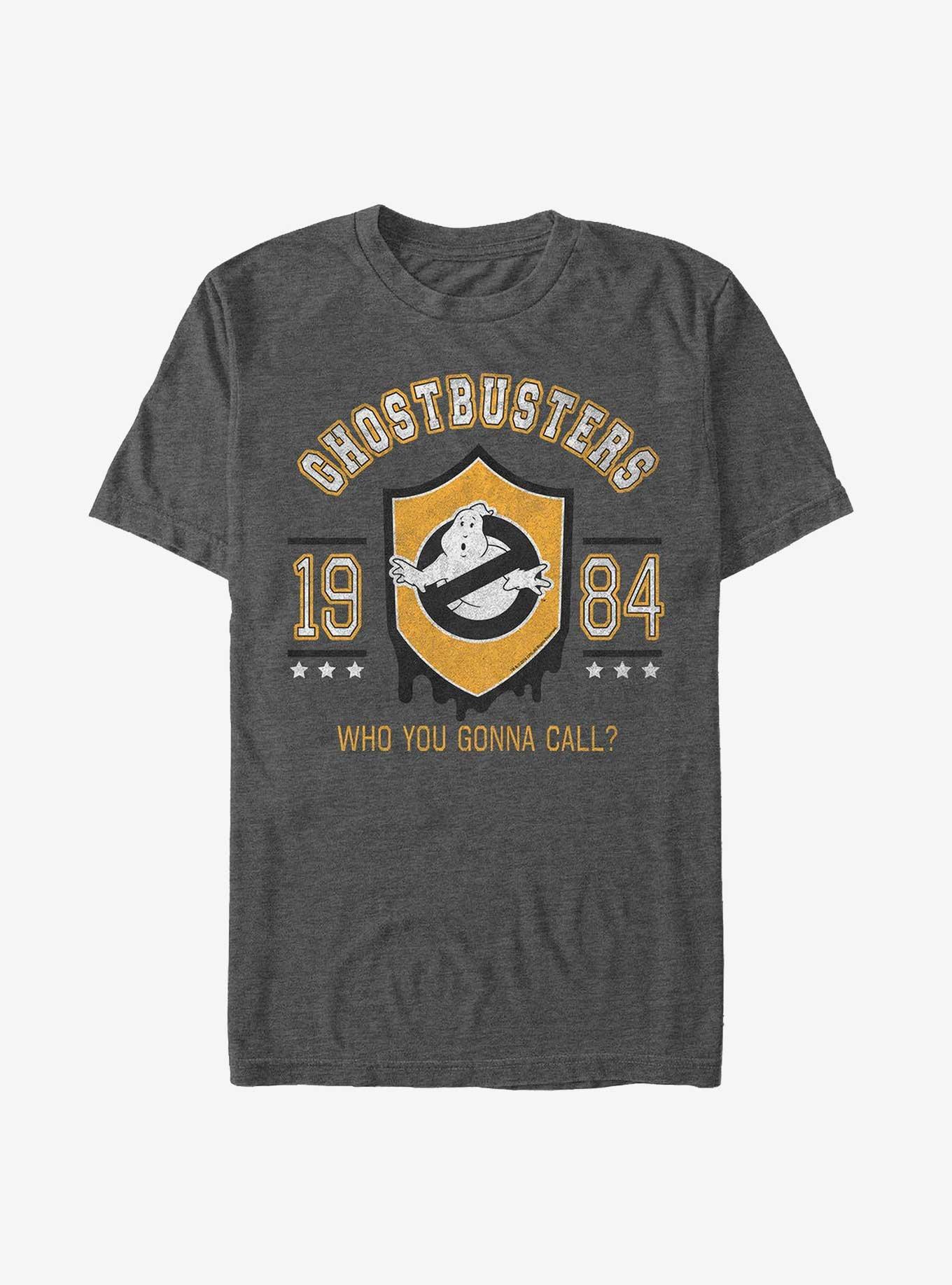 Ghostbusters Shield Collegiate T-Shirt, CHAR HTR, hi-res