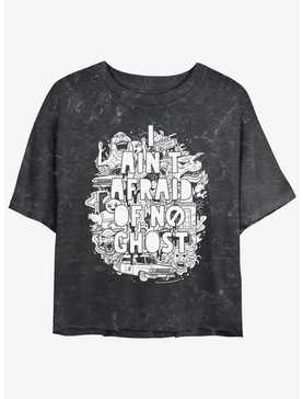 Ghostbusters Ain't Afraid Of No Ghost Womens Mineral Wash Crop T-Shirt, , hi-res