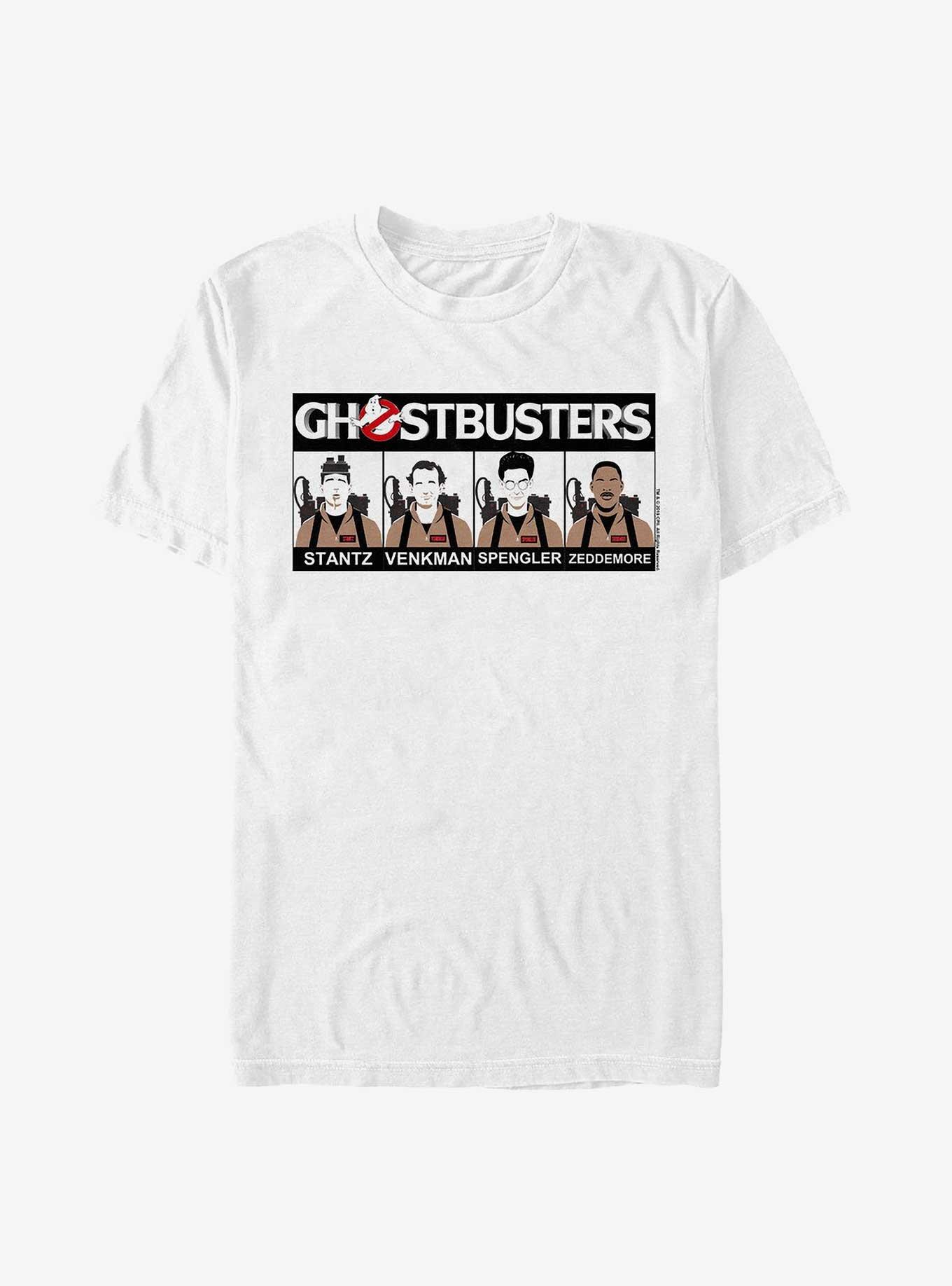 Ghostbusters Bust Squad Line Up T-Shirt, WHITE, hi-res