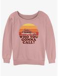 Ghostbusters 70's Retro Sunset Womens Slouchy Sweatshirt, DESERTPNK, hi-res