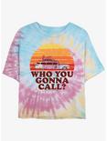 Ghostbusters 70's Retro Sunset Womens Tie-Dye Crop T-Shirt, BLUPNKLY, hi-res
