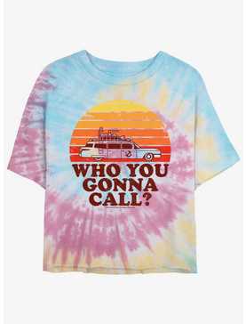 Ghostbusters 70's Retro Sunset Womens Tie-Dye Crop T-Shirt, , hi-res