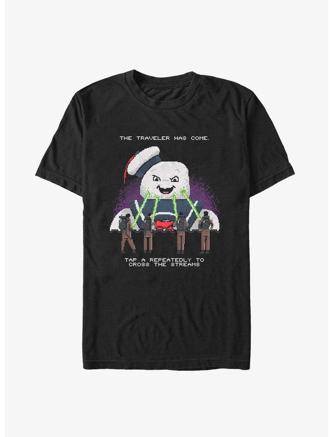 Ghostbusters 8 Bit Puft Cross The Streams T-Shirt, BLACK, hi-res