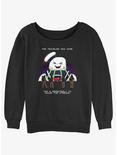 Ghostbusters 8 Bit Puft Cross The Streams Womens Slouchy Sweatshirt, BLACK, hi-res