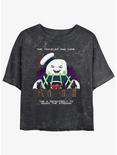 Ghostbusters 8 Bit Puft Cross The Streams Womens Mineral Wash Crop T-Shirt, BLACK, hi-res