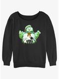 Ghostbusters Big Puft Halloween Womens Slouchy Sweatshirt, BLACK, hi-res