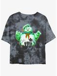 Ghostbusters Big Puft Halloween Womens Tie-Dye Crop T-Shirt, BLKCHAR, hi-res