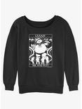 Ghostbusters Puft Tarot Womens Slouchy Sweatshirt, BLACK, hi-res