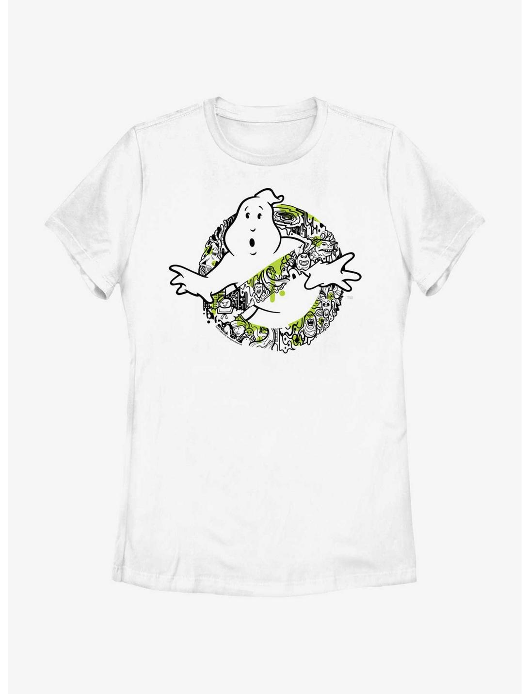 Ghostbusters: Frozen Empire Busting Ghosts Womens T-Shirt, WHITE, hi-res