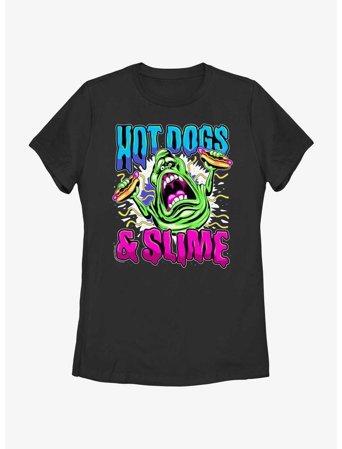 Ghostbusters: Frozen Empire Hot Dogs & Slime Womens T-Shirt, BLACK, hi-res