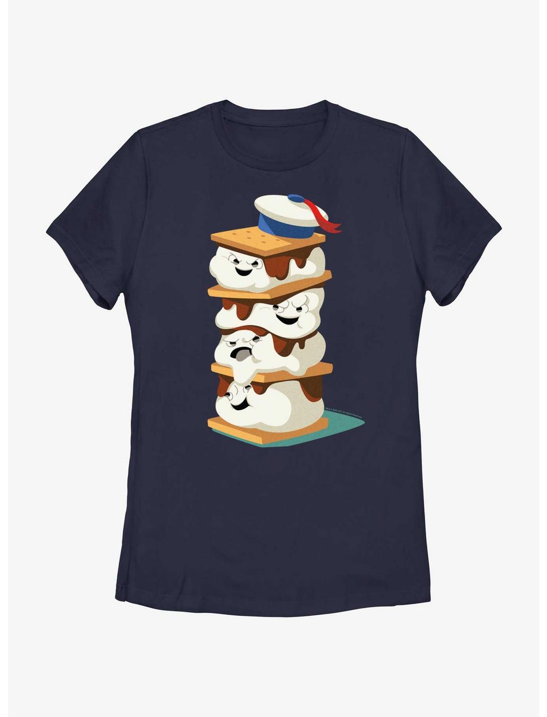 Ghostbusters: Frozen Empire Mini Puft Marshmallow Smores Womens T-Shirt, NAVY, hi-res