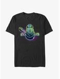 Ghostbusters: Frozen Empire Neon Lights Slimer T-Shirt, BLACK, hi-res