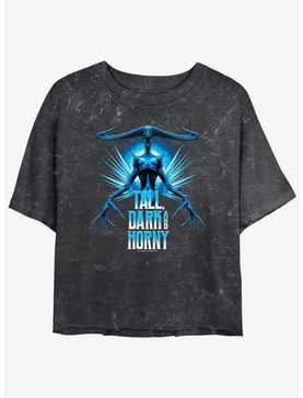 Ghostbusters: Frozen Empire Tall Dark And Horny Womens Mineral Wash Crop T-Shirt, , hi-res