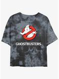 Ghostbusters Logo Womens Tie-Dye Crop T-Shirt, BLKCHAR, hi-res