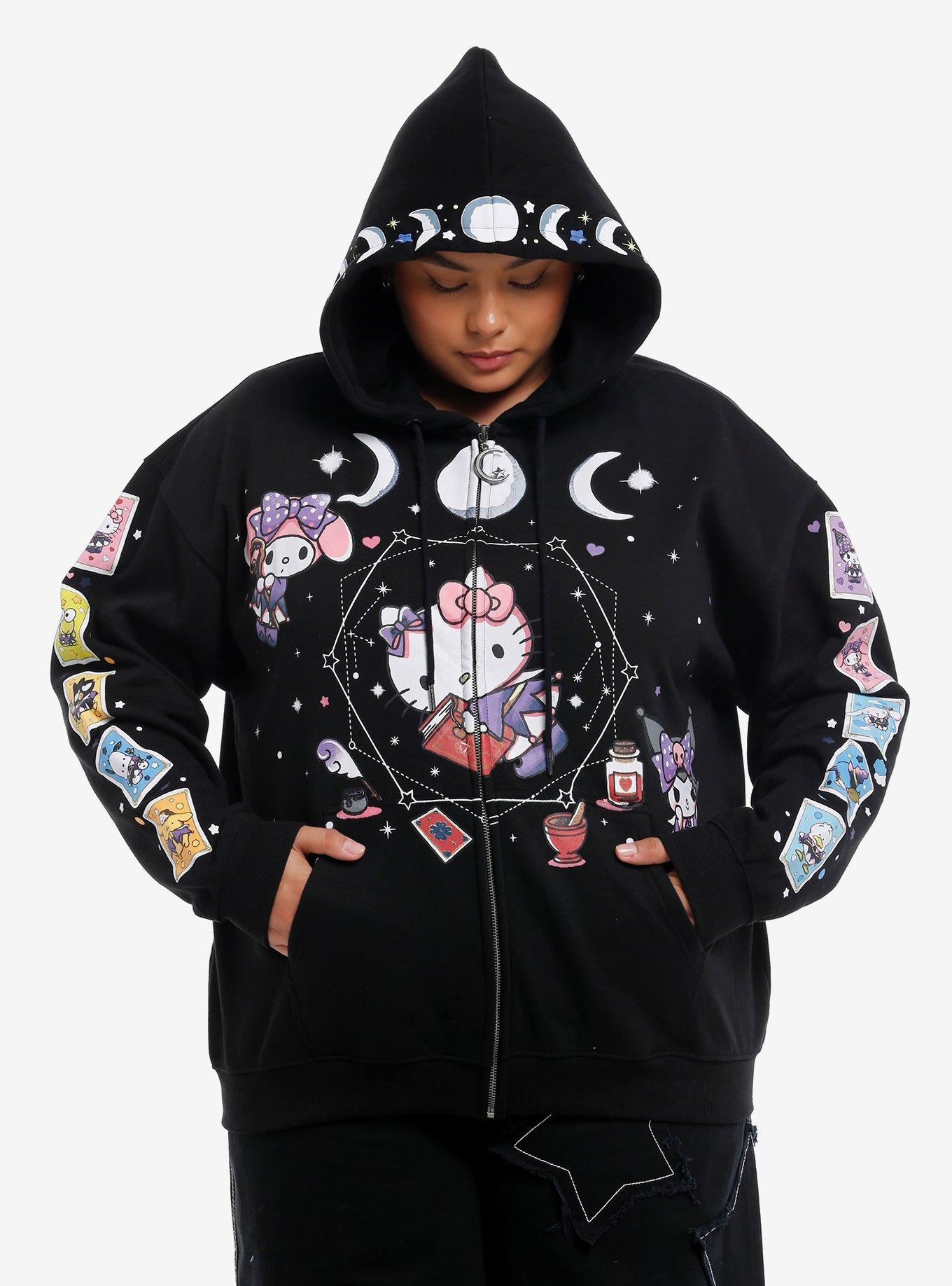Hello Kitty Magic Card Girls Hoodie Plus Size, MULTI, hi-res