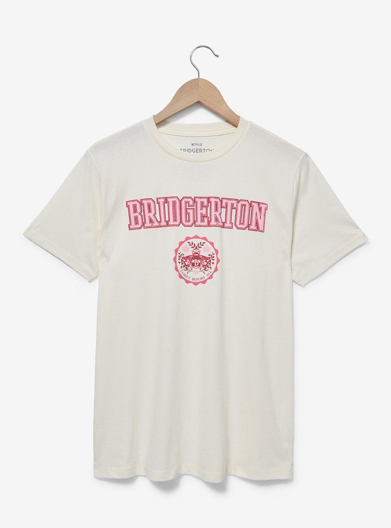 Bridgerton Crest Women's T-Shirt &mdash; BoxLunch Exclusive, BEIGE, hi-res