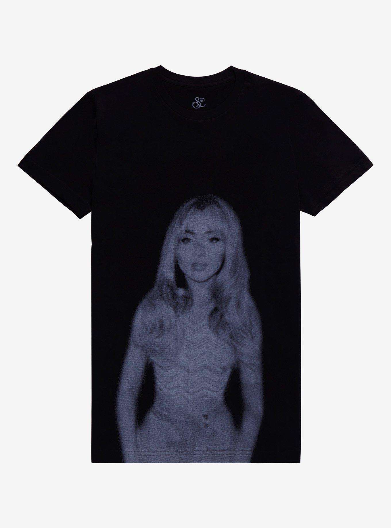 Sabrina Carpenter Black & White Portrait T-Shirt, , hi-res