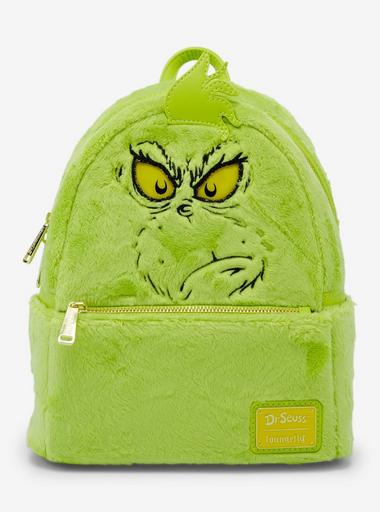 MSRP $135 ? Loungefly Dr. Seuss The Grinch Mini Backpack Holiday - NWT Amazon.com: Loungefly Dr. Seuss Grinch Holiday Mini Backpack  main image 4